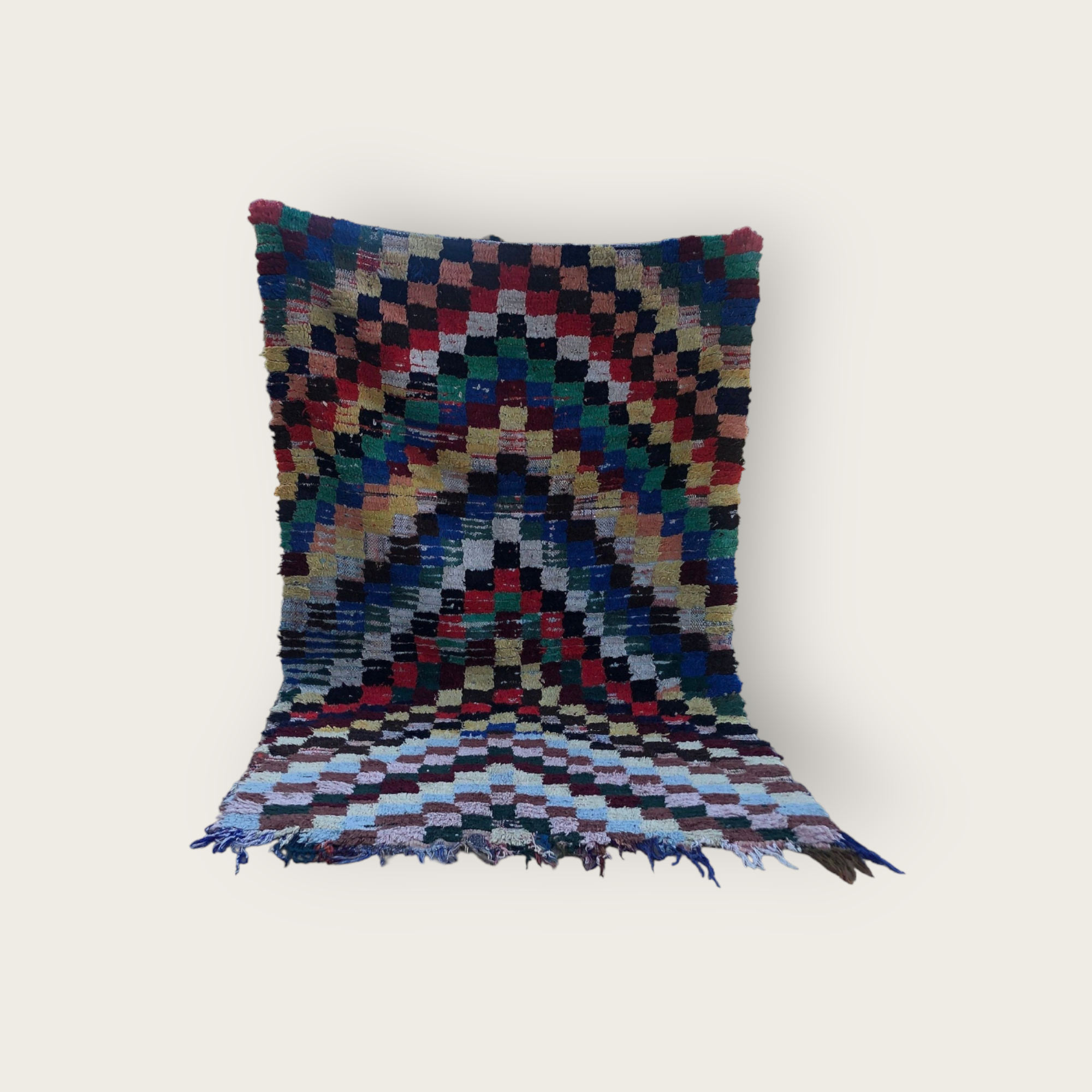 3.8x8.5 Ft | Vintage Moroccan Wool Rug - Berber Carpet - Large Area Rug - Elegant Berber Rug for Home Decor.