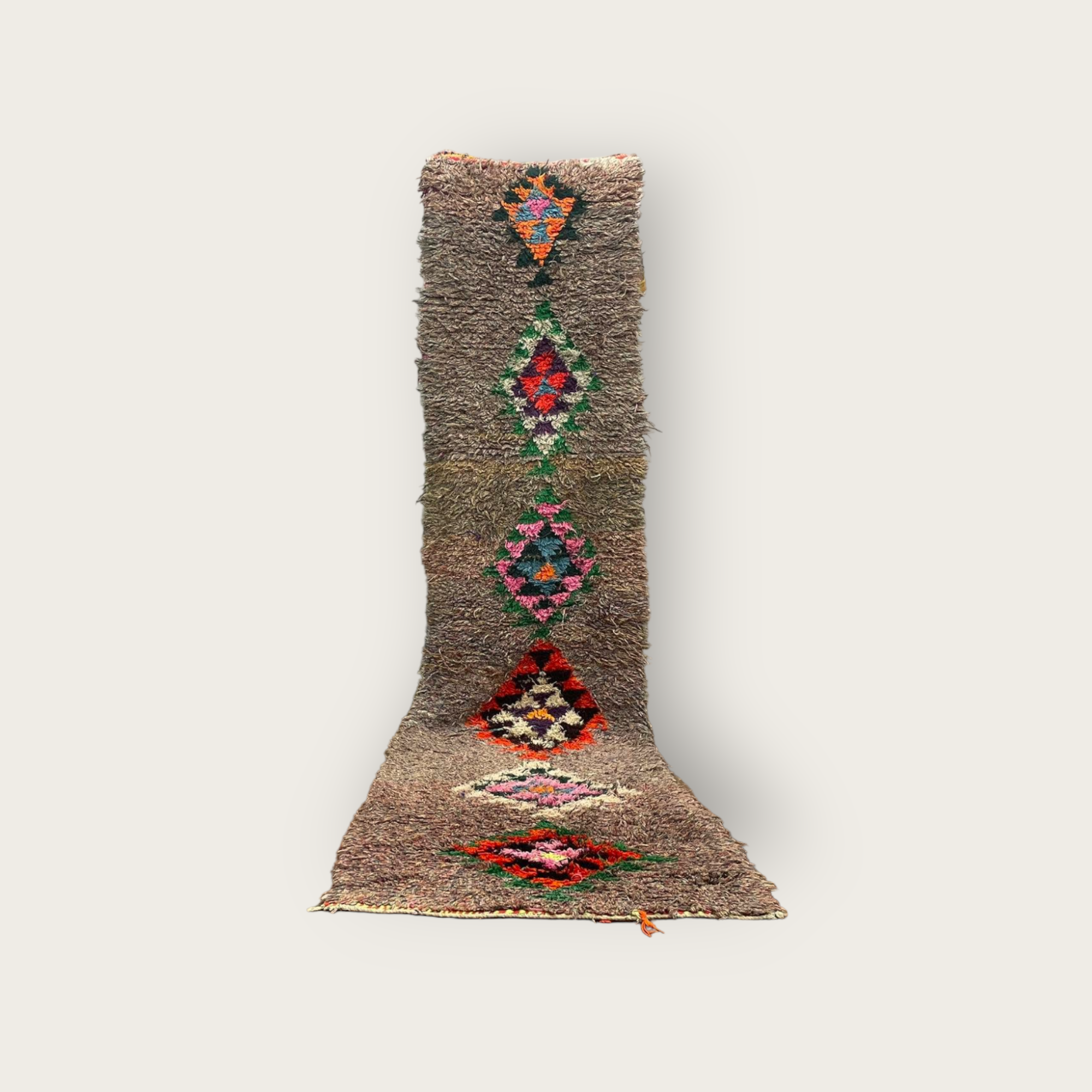 2x9ft Handmade Bohemian Modern Abstract Runner Rug - Moroccan Vintage Floor Rug for Living Room - Elegant Home Decor.