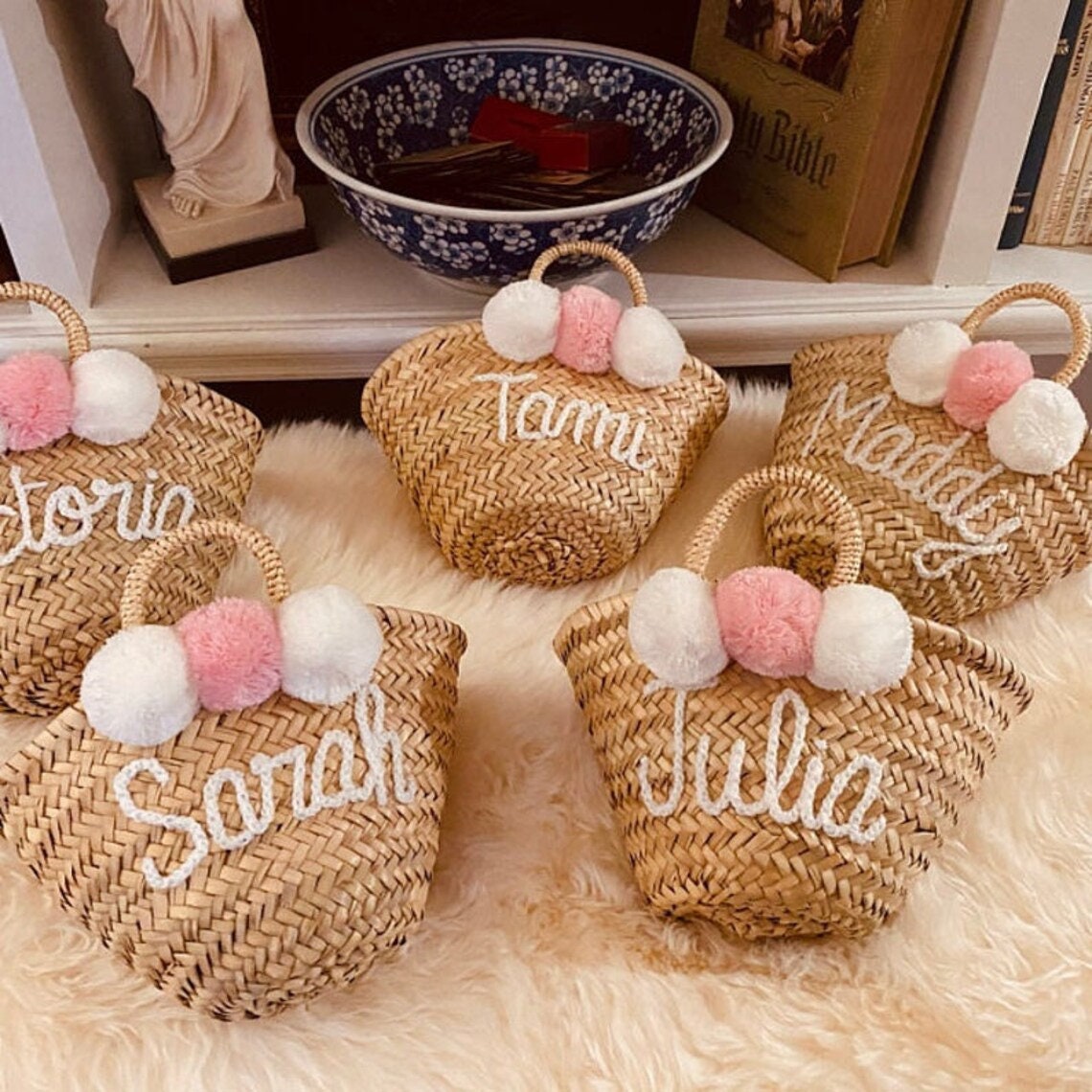 Personalized moroccan basket,