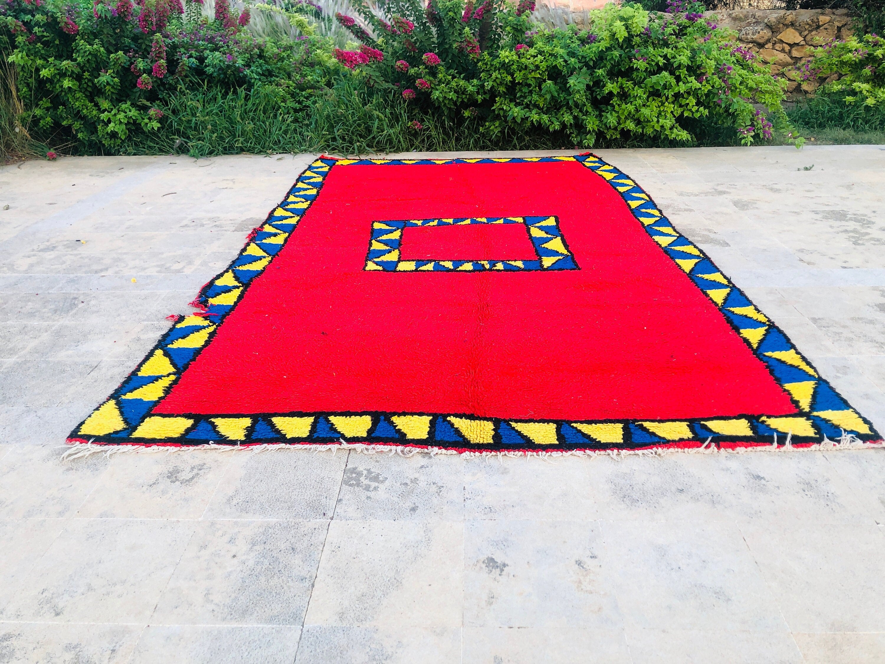 Moroccan HandKnotted Vintage Large Area Rug