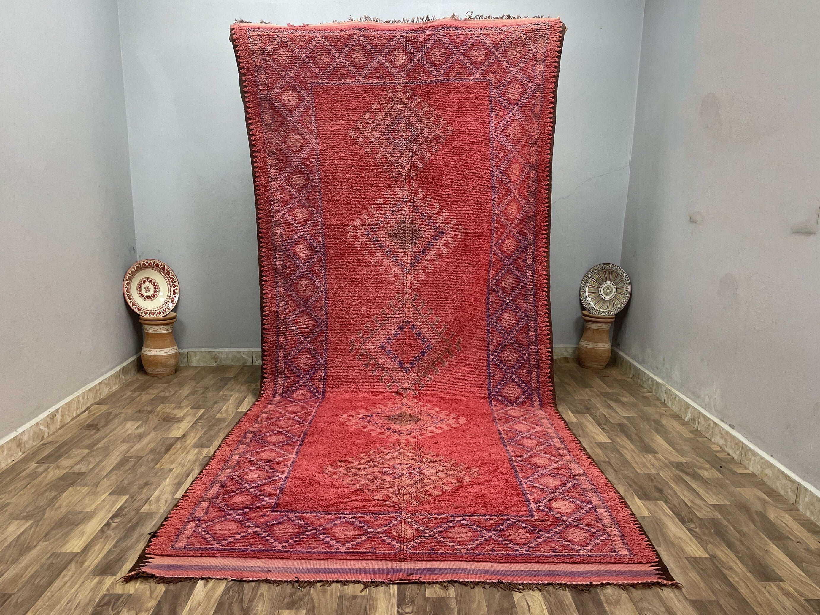 5x12ft Moroccan Vintage Azilal Carpet: Perfect