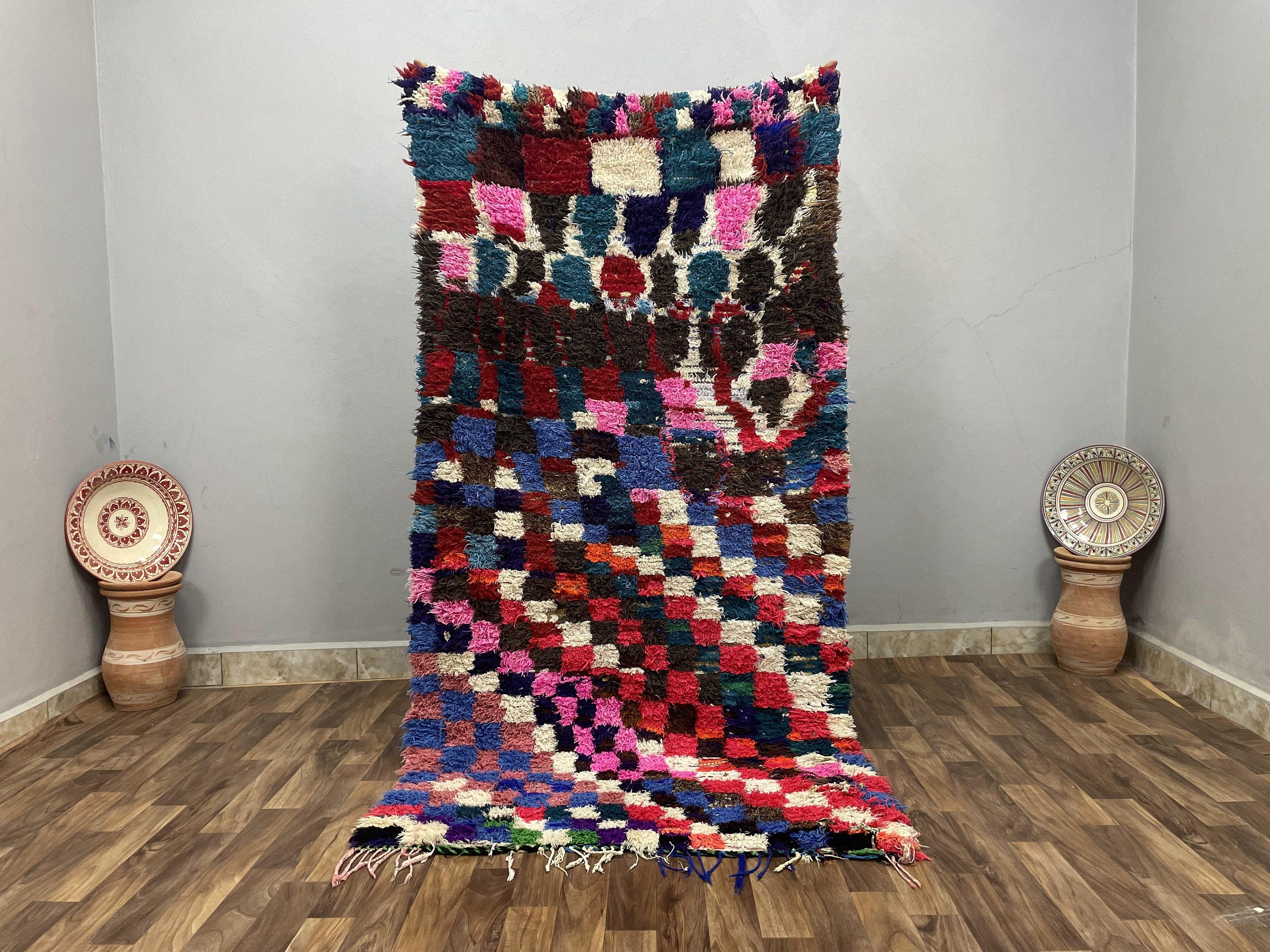 3x7ft Colorful Vintage Azilal Moroccan Berber