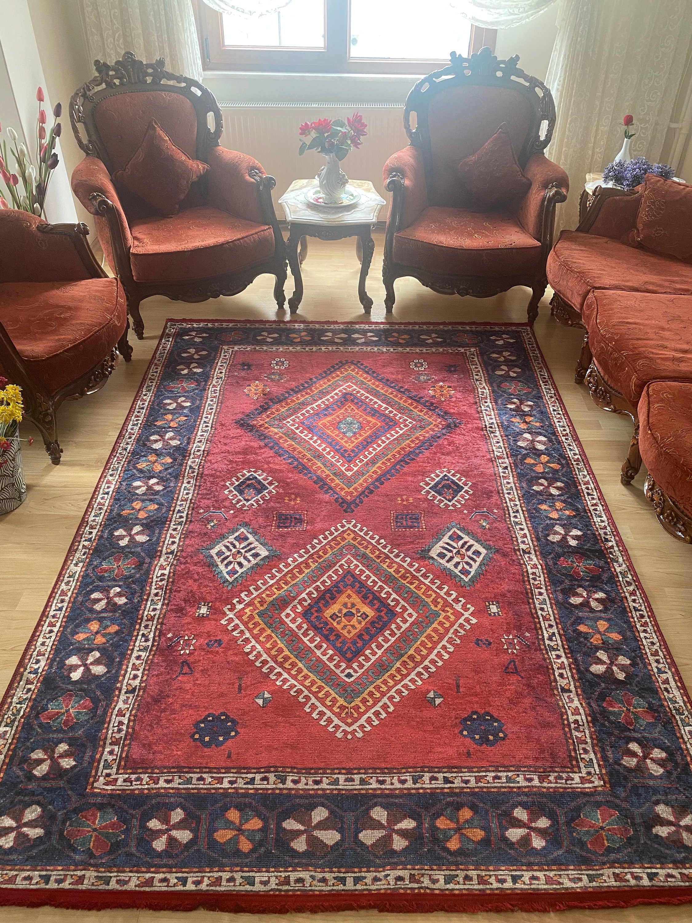 Red Turkish Kilim