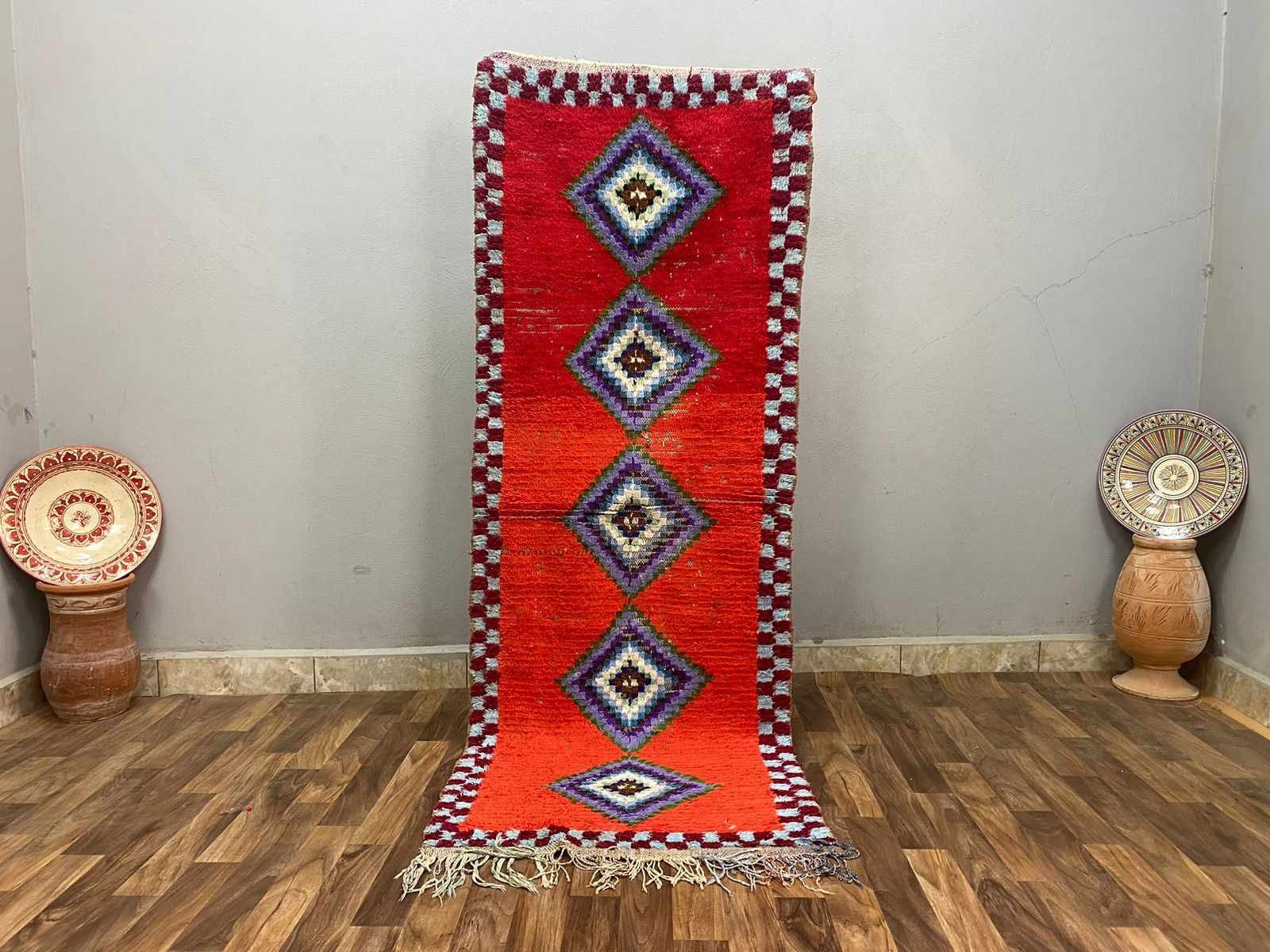 2.5x7 ft Berber Moroccan Rug Runner